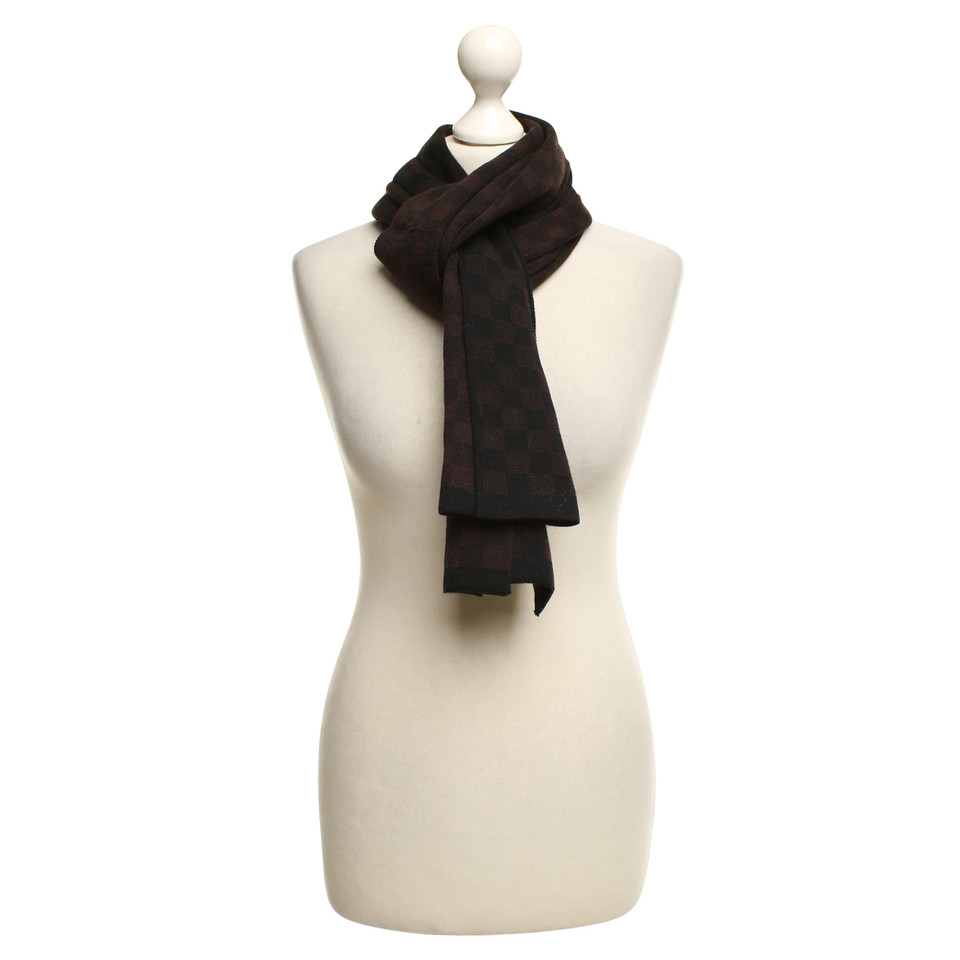 Louis Vuitton Wool scarf in brown / black