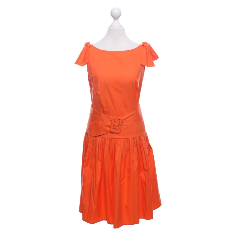 orange prada dress