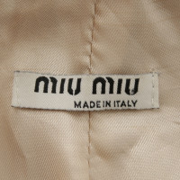 Miu Miu Leather coat in beige
