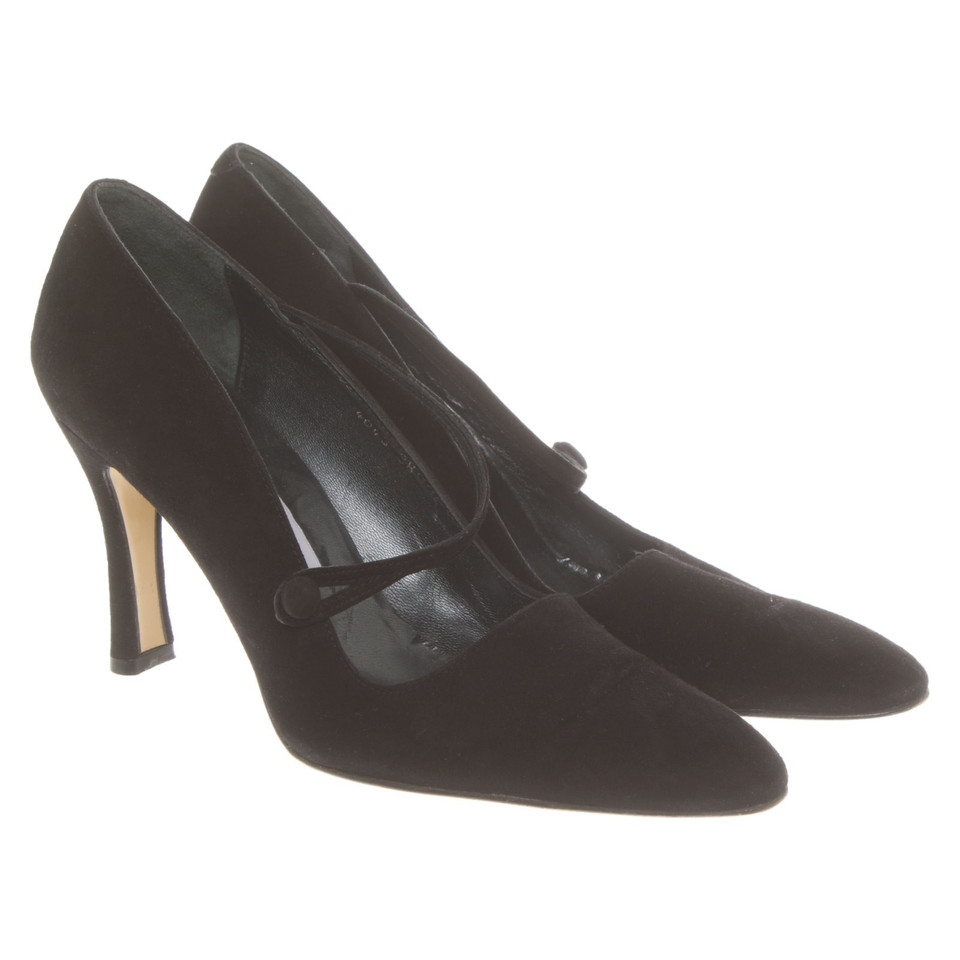 Pura Lopez Pumps/Peeptoes en Cuir en Noir