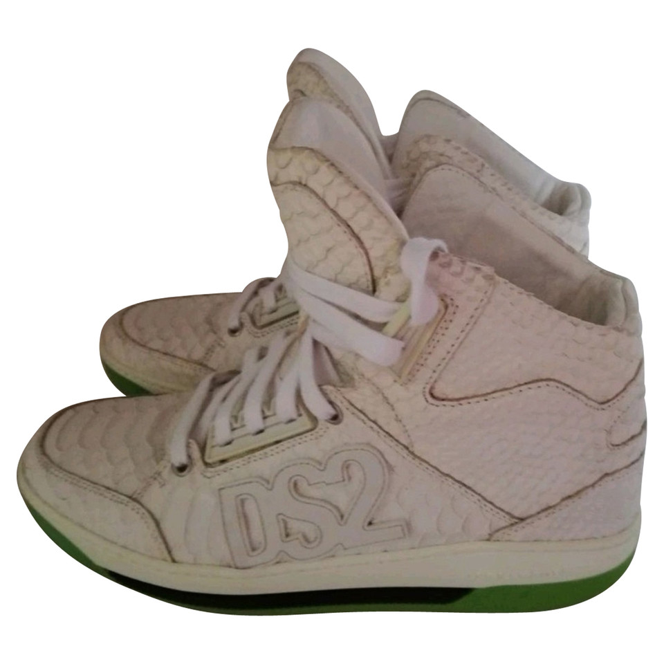 Dsquared2 Sneaker in Pelle in Crema