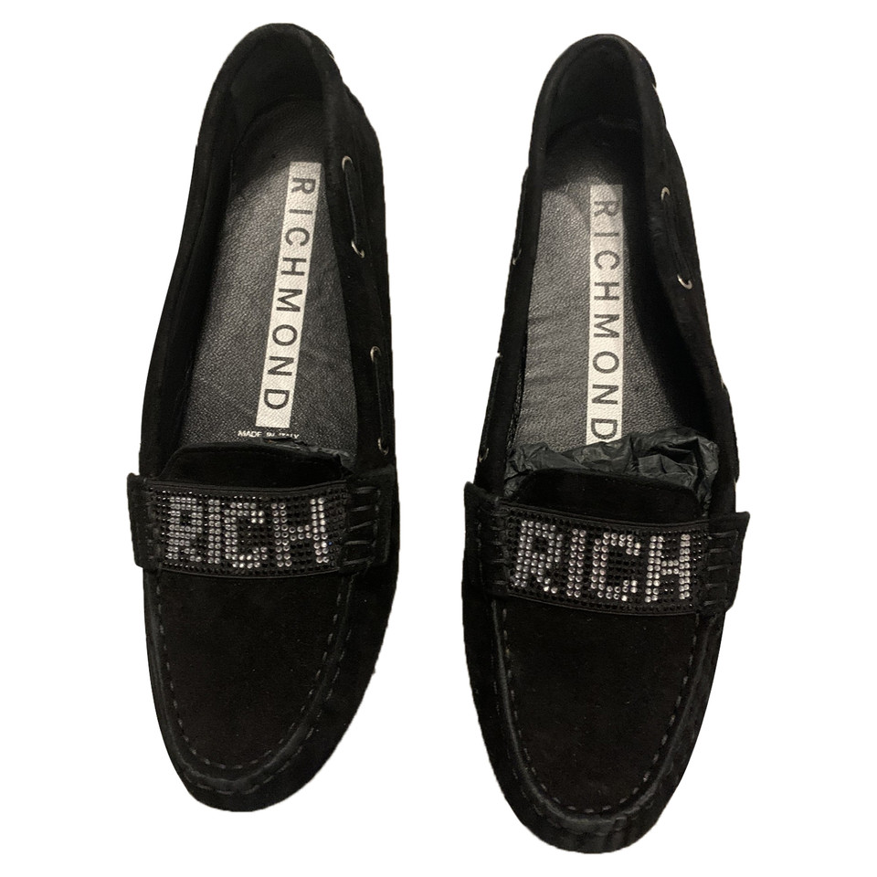 Richmond Slippers/Ballerinas Leather in Black