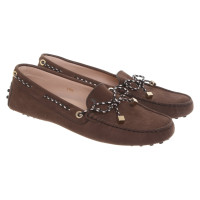 Tod's Chaussons/Ballerines en Daim en Marron