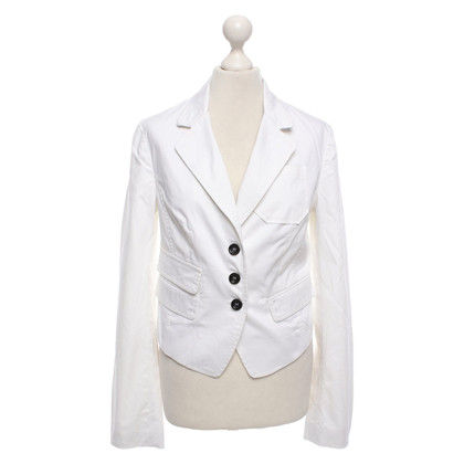 Mangano Jacke/Mantel aus Baumwolle in Weiß