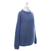 Acne Dramatic Mohair Pullover in Blau