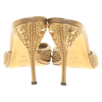Gucci Sandali in Pelle in Oro
