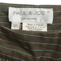 Paul & Joe pantaloni color oliva gessato