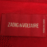Zadig & Voltaire Oberteil aus Wolle in Rot