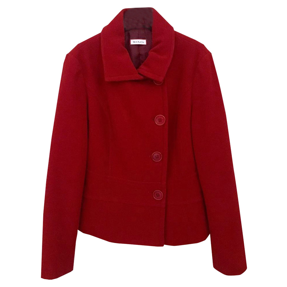 Max & Co Jacket/Coat Wool in Red