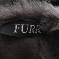 Furry Jas/Mantel Bont in Grijs