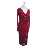 Etro Kleid in Rot mit floralem Print