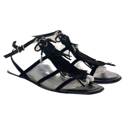 Tod's Sandals Suede in Black