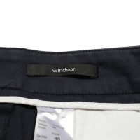 Windsor Paio di Pantaloni in Cotone in Blu