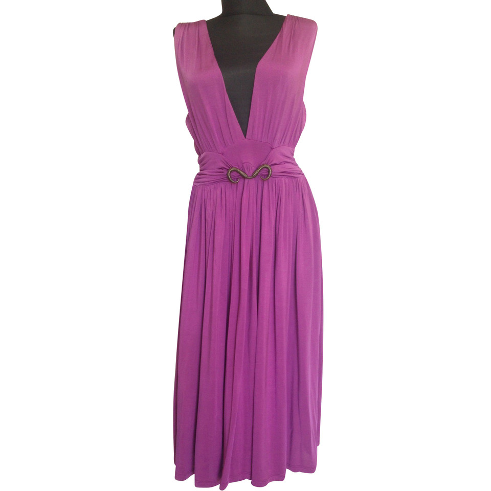 Just Cavalli paarse midi-jurk met hele rok