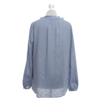 0039 Italy Linnen blouse in blauw