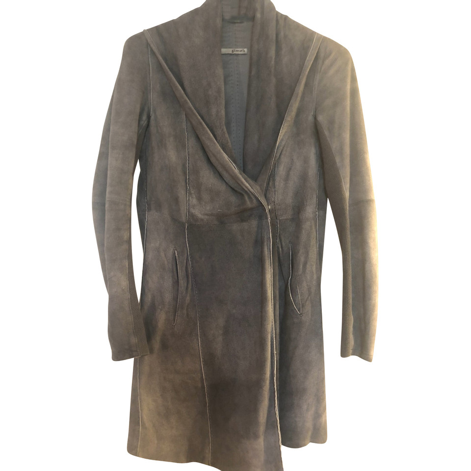 Gina Jacket/Coat Leather in Grey