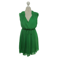 Halston Heritage Silk dress in green