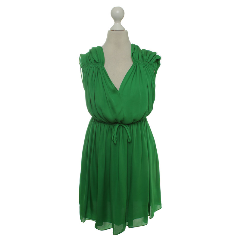 Halston Heritage zijden jurk groen