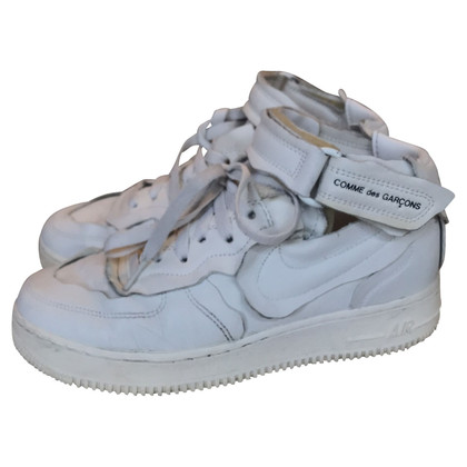 Comme Des Garçons Sneaker in Pelle in Bianco