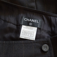 Chanel bruine rok met CC-knoppen
