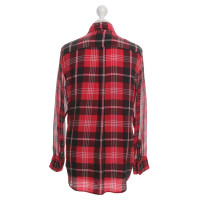 Equipment Silk blouse with checked pattern