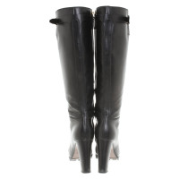 Hugo Boss Stiefel aus Leder in Schwarz