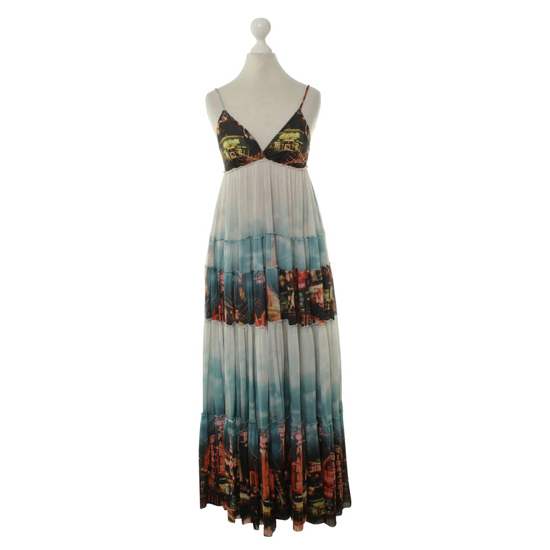 Jean Paul Gaultier Kleurrijk bedrukte jurk