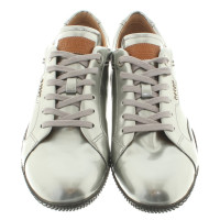 Bally Silver-colored lace-up shoes