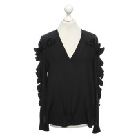 Victoria By Victoria Beckham Top en Soie en Noir