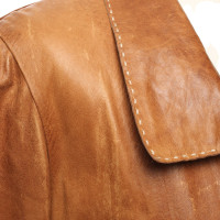 Donna Karan Jacket/Coat Leather in Brown