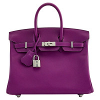 Hermès Birkin Bag 25 Leer in Roze