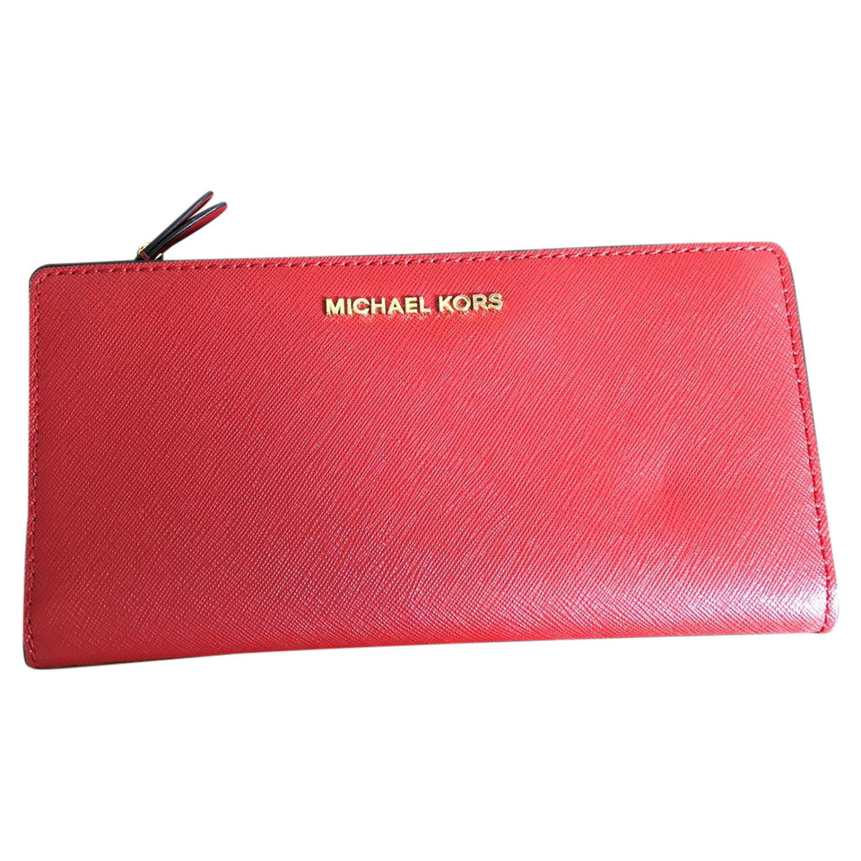 Michael Kors Täschchen/Portemonnaie aus Canvas in Rot