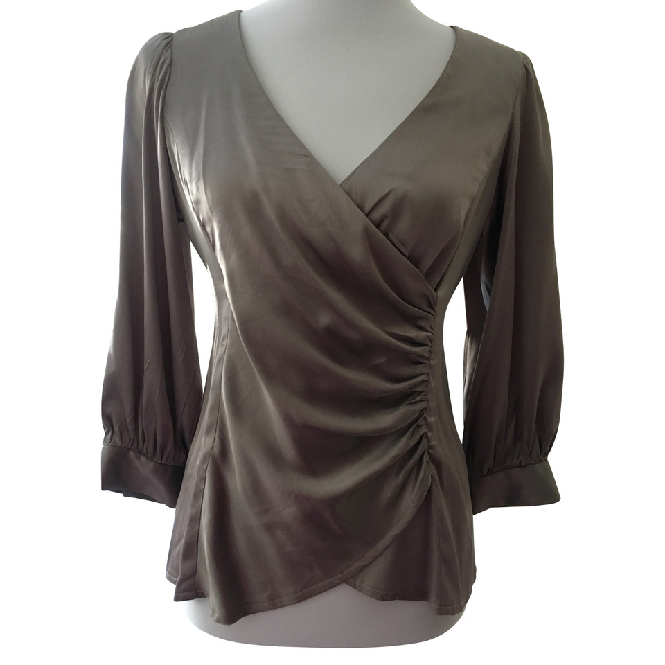 Nanette Lepore Top Silk in Silvery