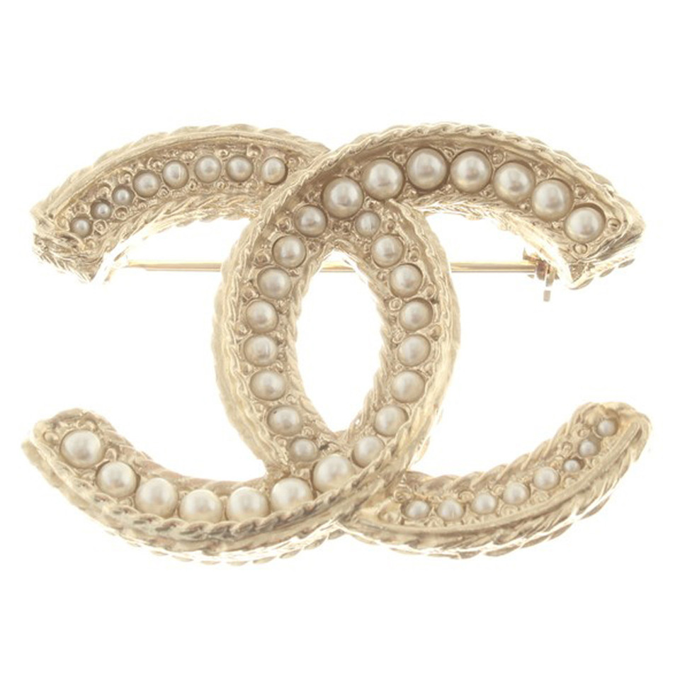Chanel Broche met parel sieraden