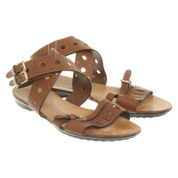 Tod's Sandalen Leer in Bruin