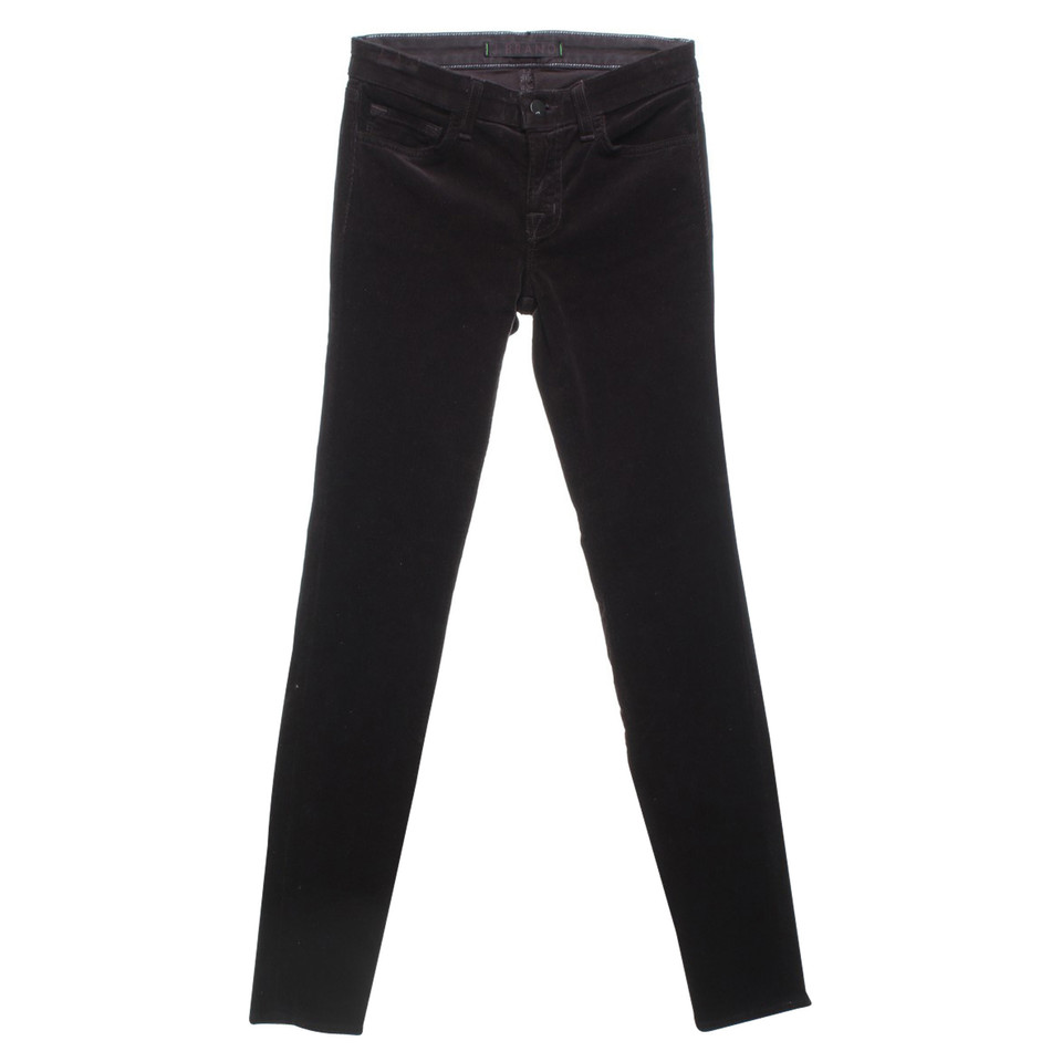 J Brand pantaloni di velluto in colore marrone scuro