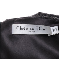 Christian Dior Grau-Meliertes Kleid aus Schurwolle