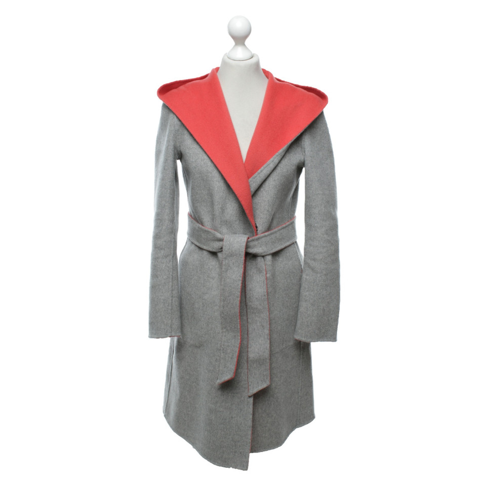 René Lezard Jacke/Mantel aus Wolle in Grau