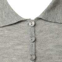Bruno Manetti Grey knitted polo shirt