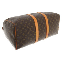 Louis Vuitton Keepall 45 in Tela in Marrone