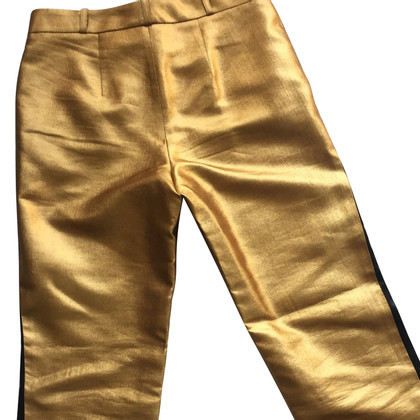 Lanvin Paio di Pantaloni in Viscosa in Oro