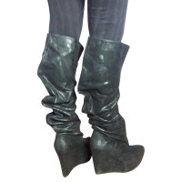 Jeffrey Campbell Boots Leather in Black