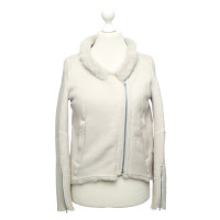 Helmut Lang Giacca/Cappotto in Pelliccia in Beige