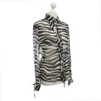 D&G Blusa in seta stampa animalier 