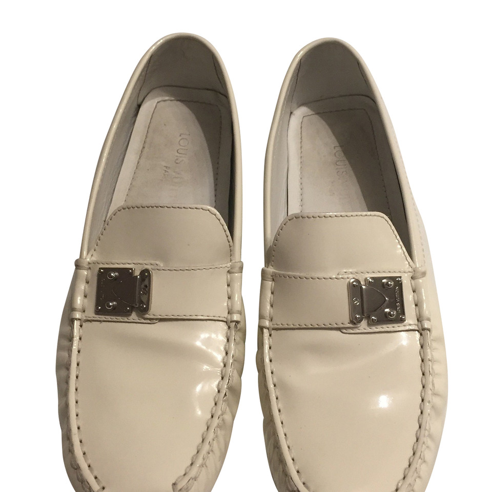 Louis Vuitton Slippers/Ballerinas Patent leather in White