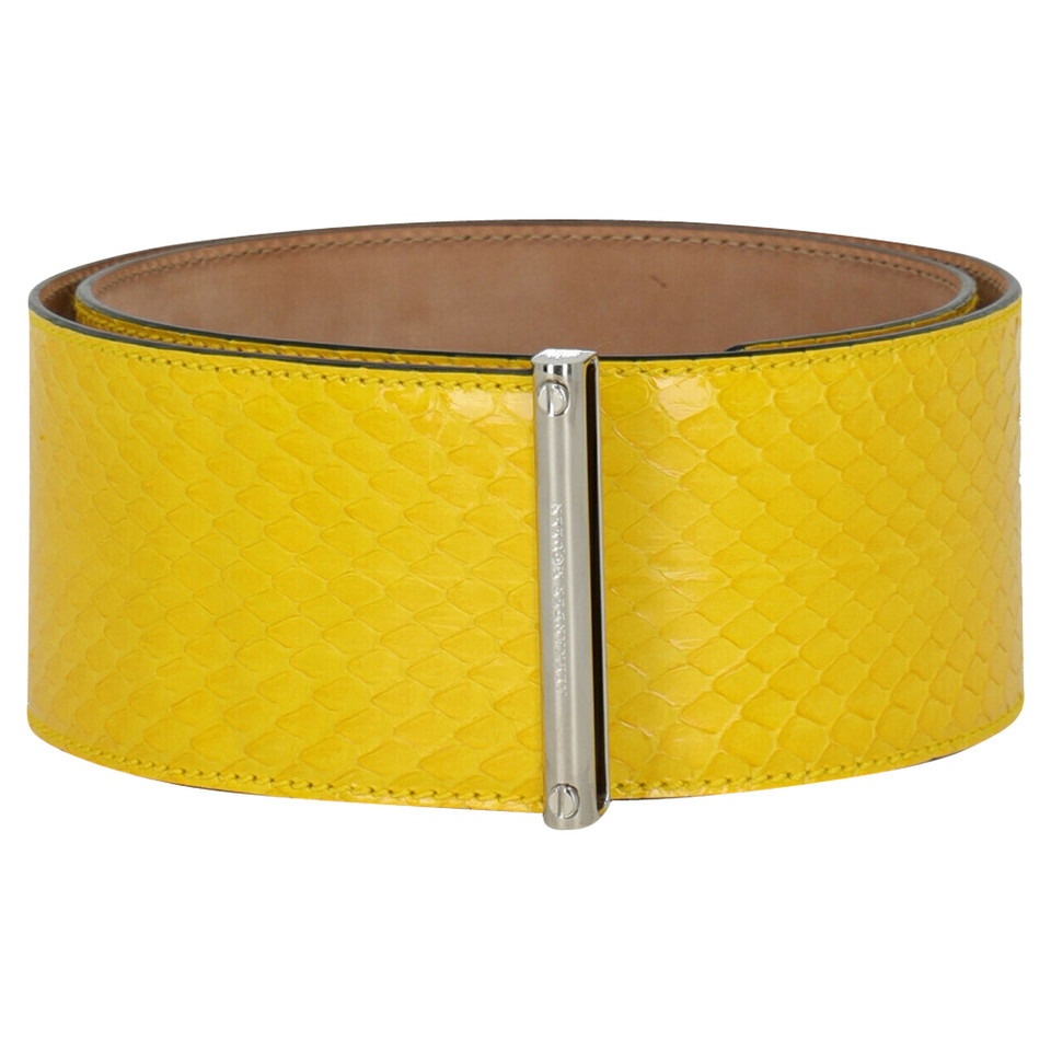 Alexander McQueen Belt Leather in Yellow