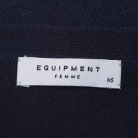 Equipment Gilet en cachemire bleu foncé