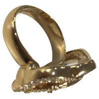 Christian Dior Ring mit Strass-Blume