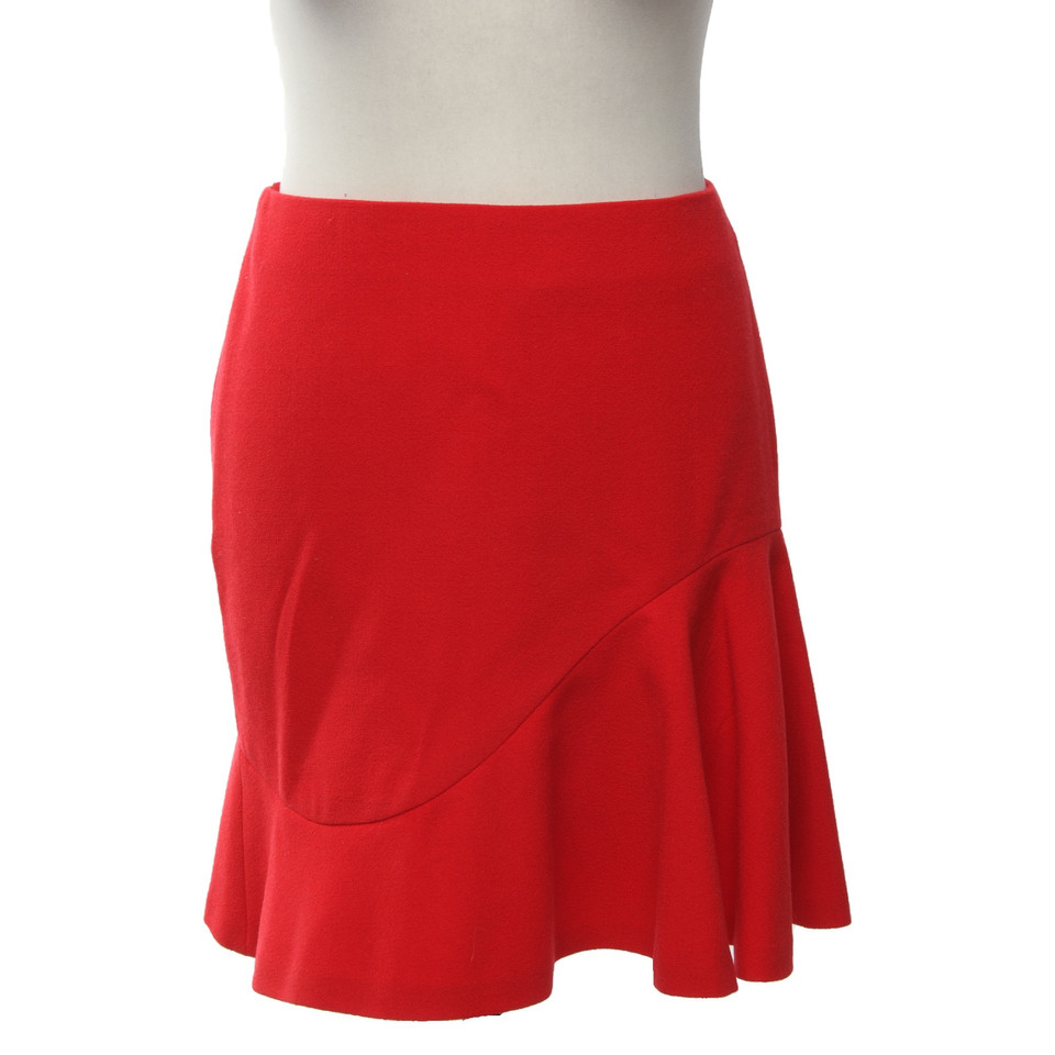 Alexander McQueen Skirt Wool in Red