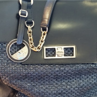 Versace BAG IN BLACK LEATHER AND BAST